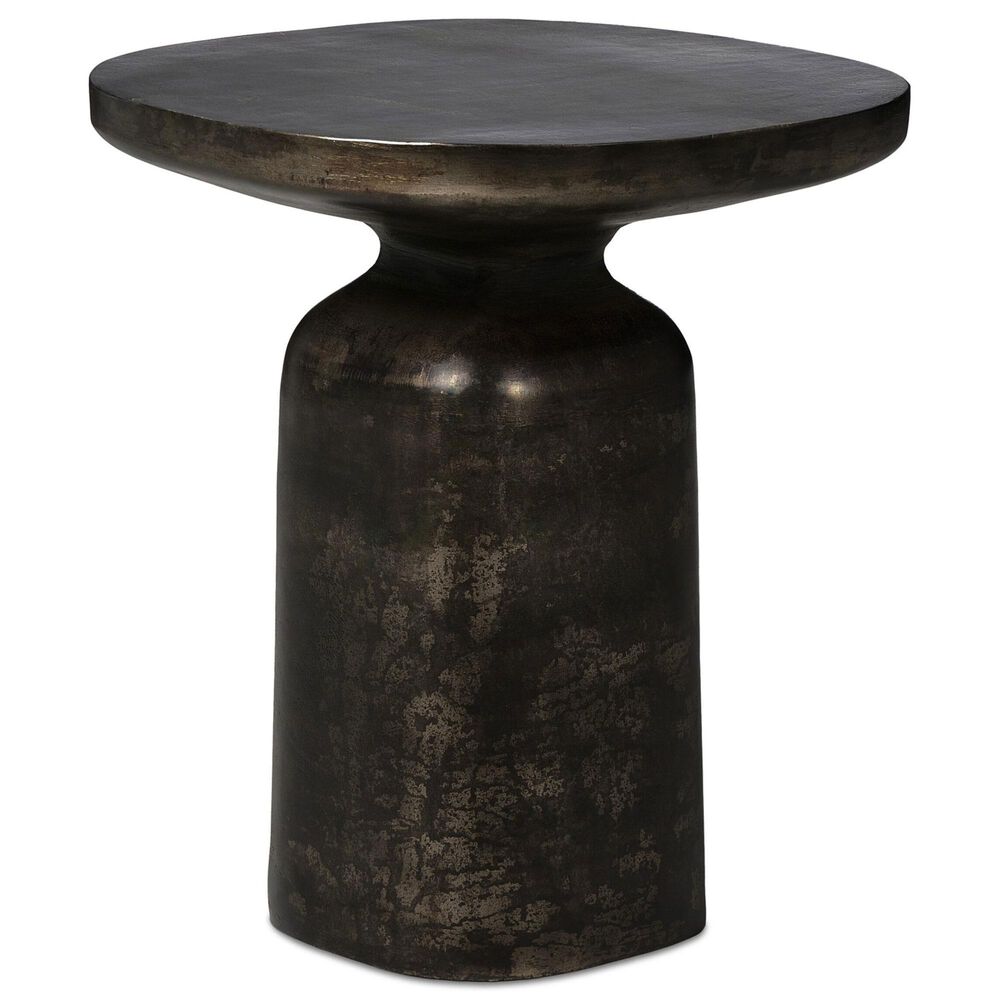 Four Hands Odessa End Table in Distressed Bronze, , large