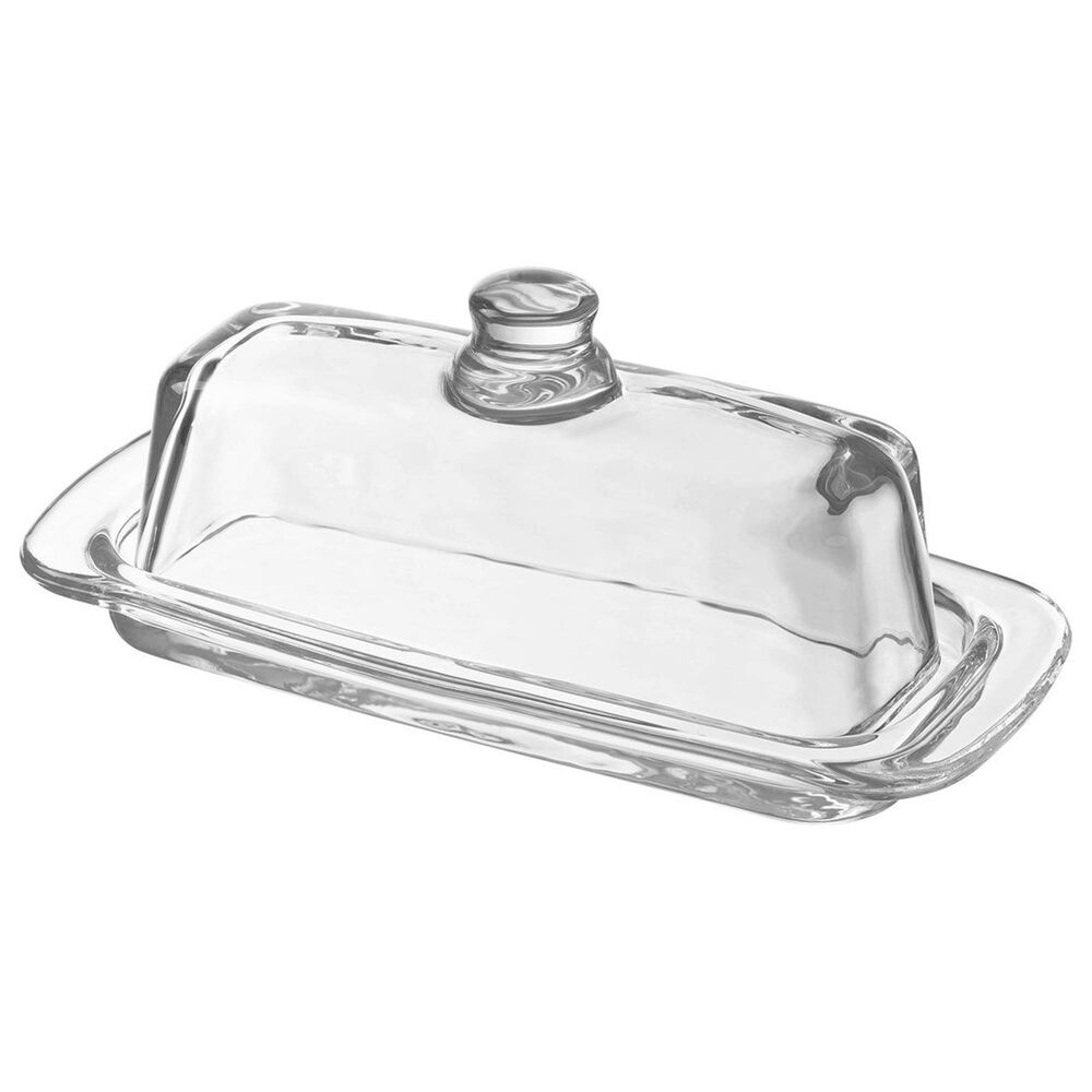 Harold Import Glass Butter Dish with Lid in Clear, , large