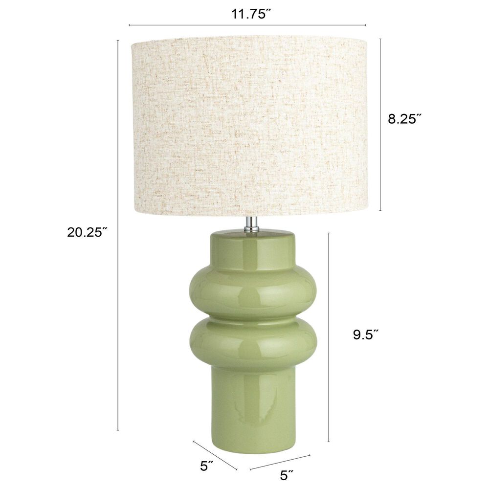 Creative Coop Leo Table Lamp in Green, , large