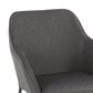 LumiSource Daniella Arm Chair with Charcoal Cushion in Black (Set of 2), , large