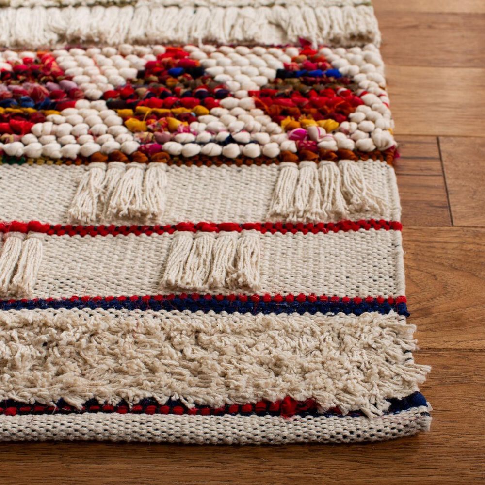 Safavieh Natura NAT657A 9&#39; x 12&#39; Ivory and Red Area Rug, , large