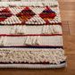 Safavieh Natura NAT657A 9" x 12" Ivory and Red Area Rug, , large