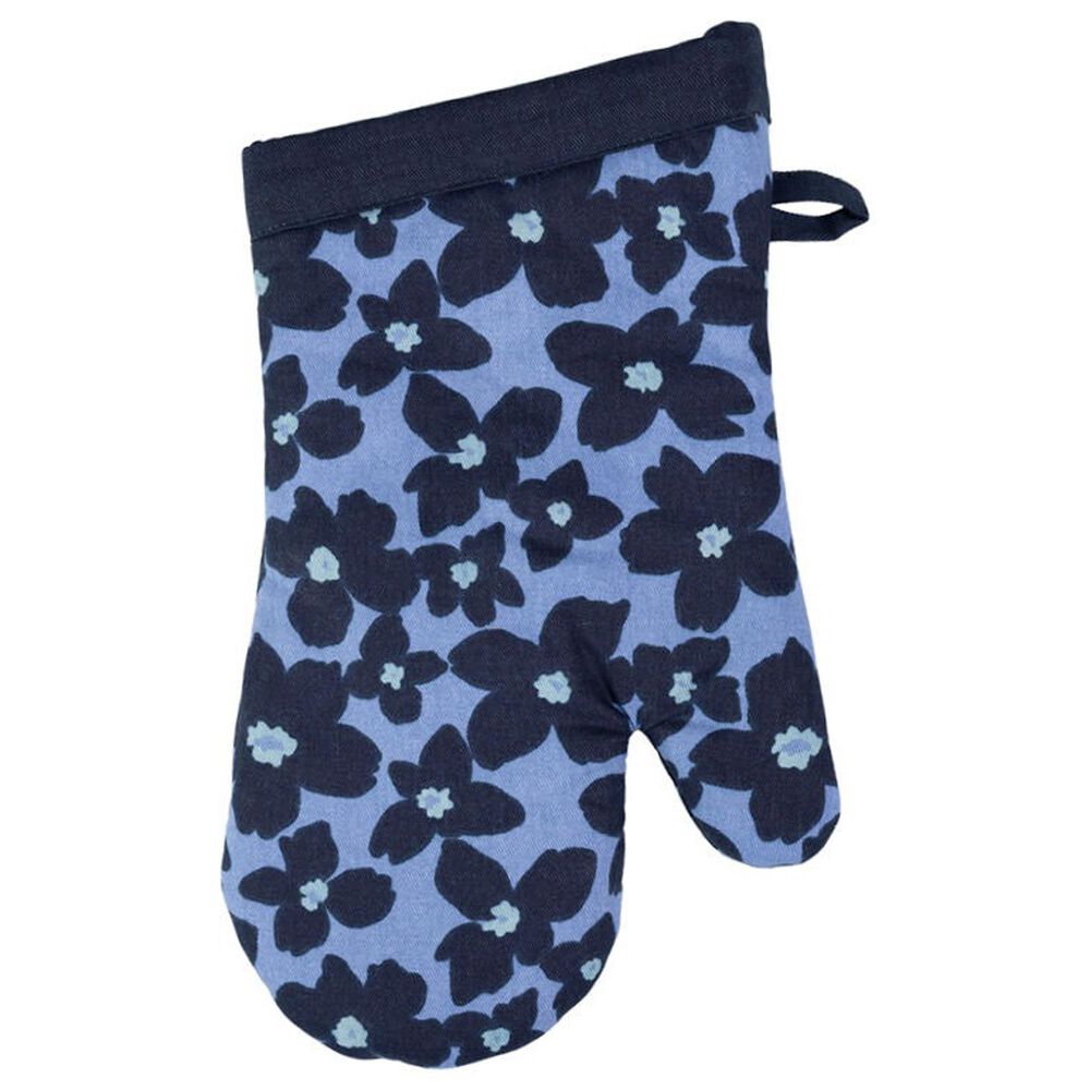 Mukitchen Designer Oven Mitt in Periwinkle Floral, , large