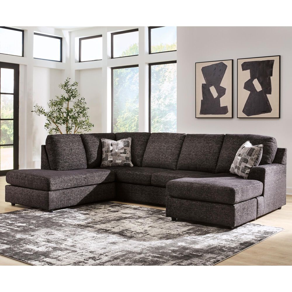 Ashley Coralene 2-Piece Right-Facing Sectional with Chaise in Onyx, , large