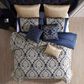 Hallmart Collectibles Brady 9-Piece Queen Comforter Set in Navy, , large