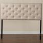 Baxton Studio Viviana Queen Upholstered Headboard in Light Beige, , large