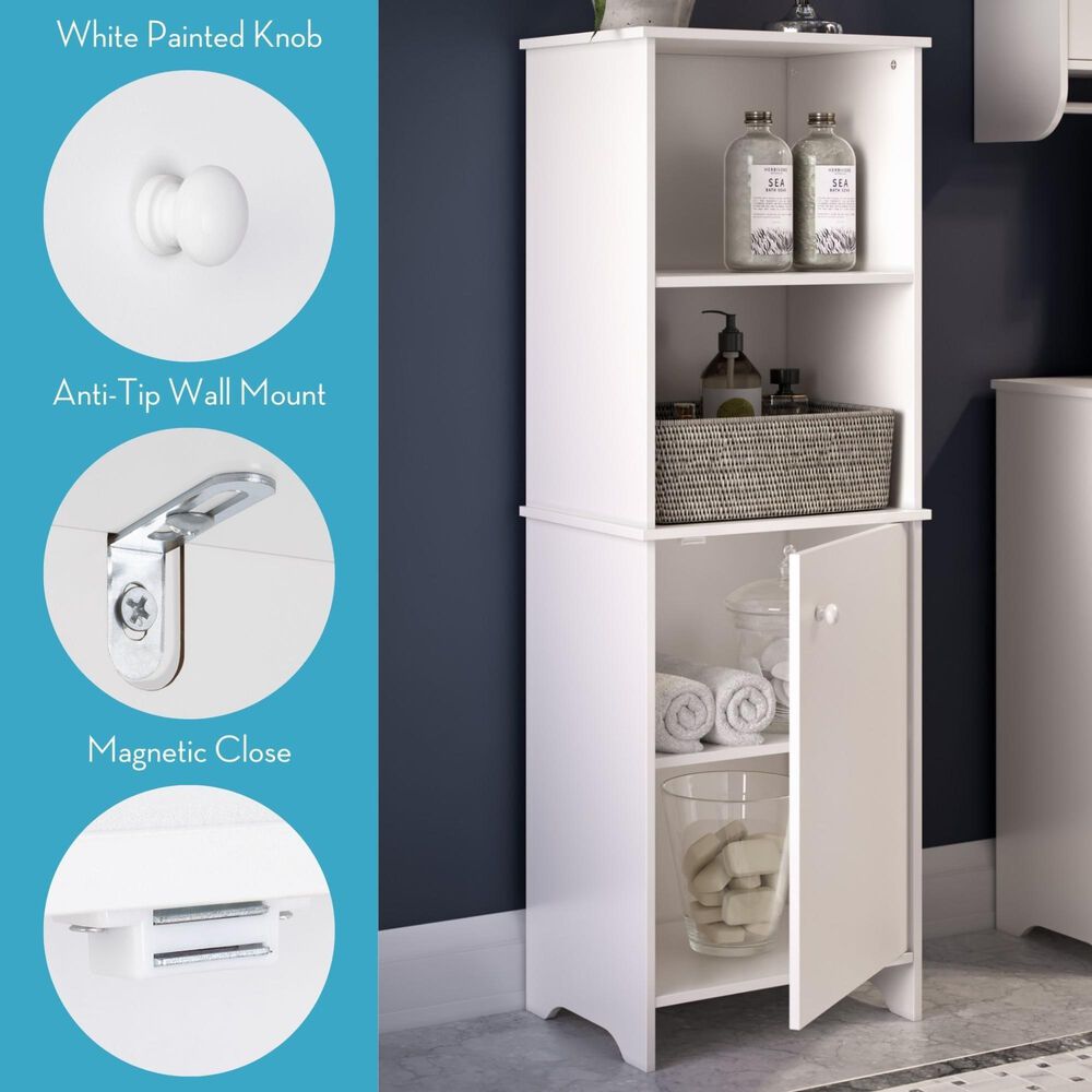 RiverRidge Home Medford Tall Floor Cabinet in White, , large