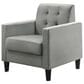 HOMLUX Tufted Back Accent Arm Chair in Light Gray, , large