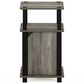HOMLUX Brahms 3-Tier End Table in French Oak Grey and Black, , large