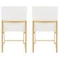 Lumisource Fuji Side Chair with White Cushion in Gold (Set of 2), , large