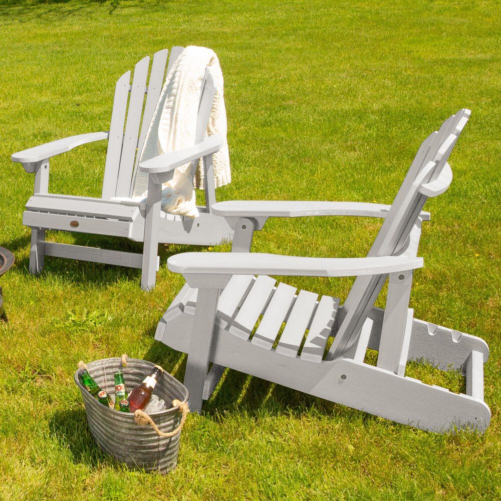 Highwood USA Hamilton Patio Adirondack Chair in Harbor Gray (Set of 2