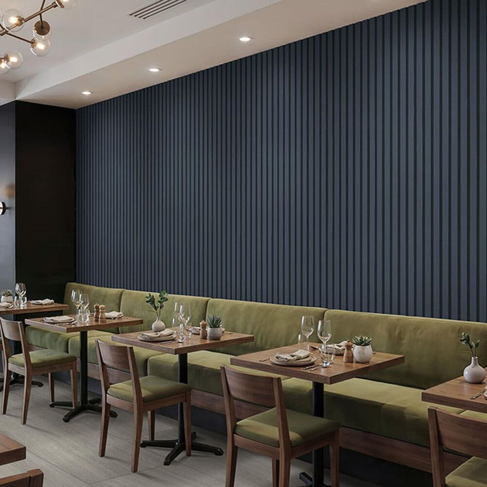 MS International Navy 9.5" x 94.5" Acoustic Wall Slat Panels, , large