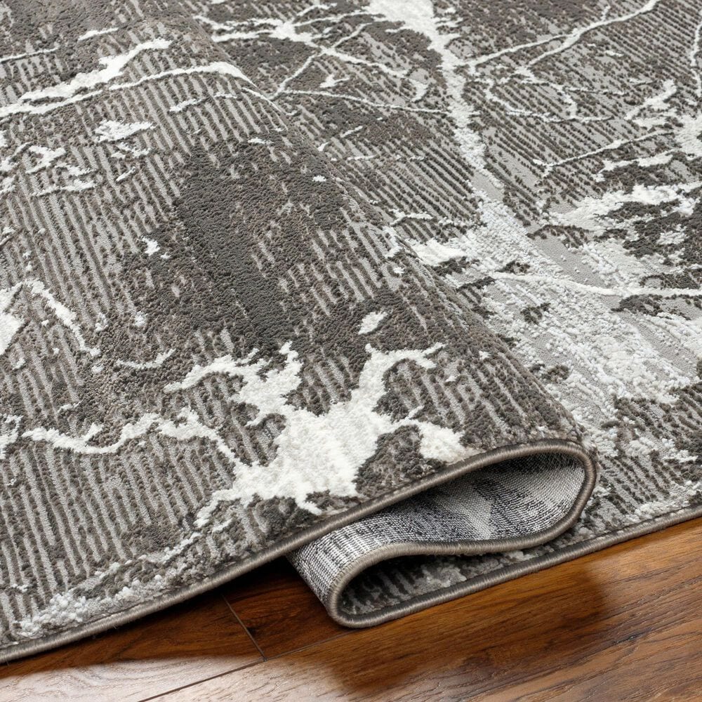 Surya Alder 6&#39;4&quot; x 9&#39; Gray, Tan, Charcoal, Ivory, Cream and Taupe Area Rug, , large