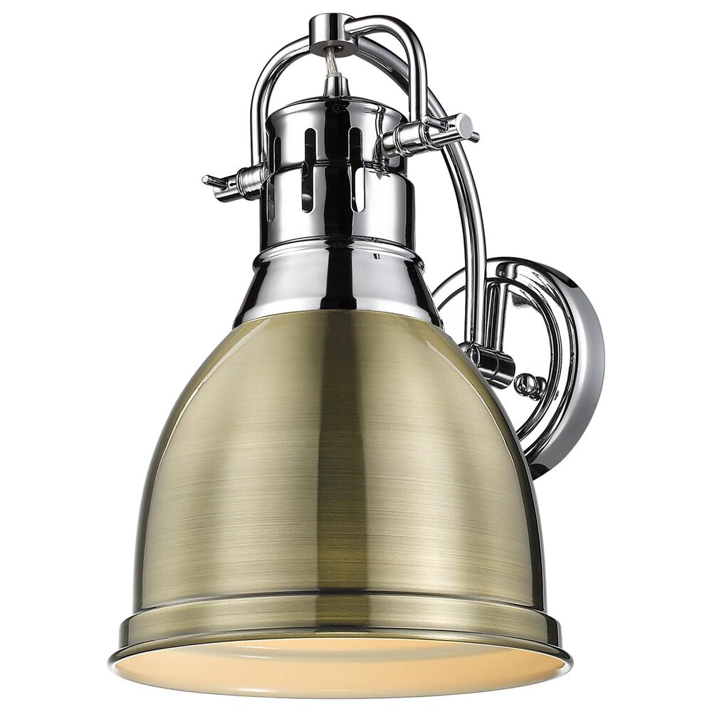 Golden Lighting Duncan 1-Light Wall Sconce in Chrome, , large