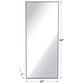 Garber Collection 60" Metal Modern Wall Mirror in Black, , large