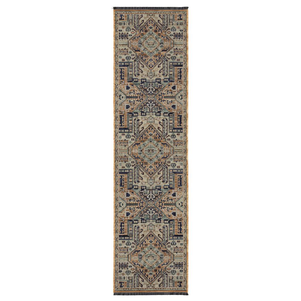 Oriental Weavers Legacy LGY04 Rust and Blue 2"6" x 10" Runner, , large