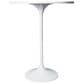 Leisuremod LeisureMod Verve Collection Modern Bar Height Table White Base with 27 Round Light Natural Wood MDF Top, , large