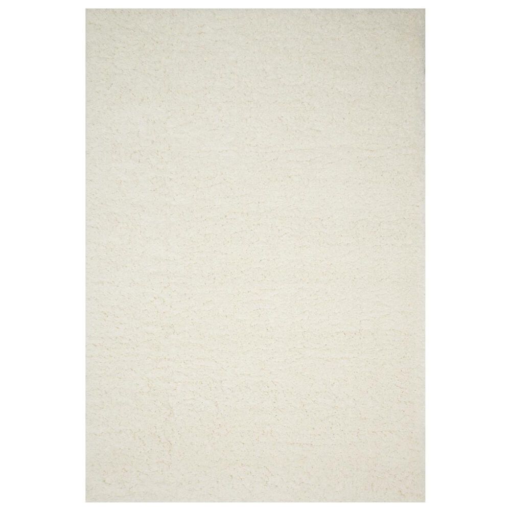 Loloi Kayla Shag KAY-01 5" x 7"6" Ivory Area Rug, , large