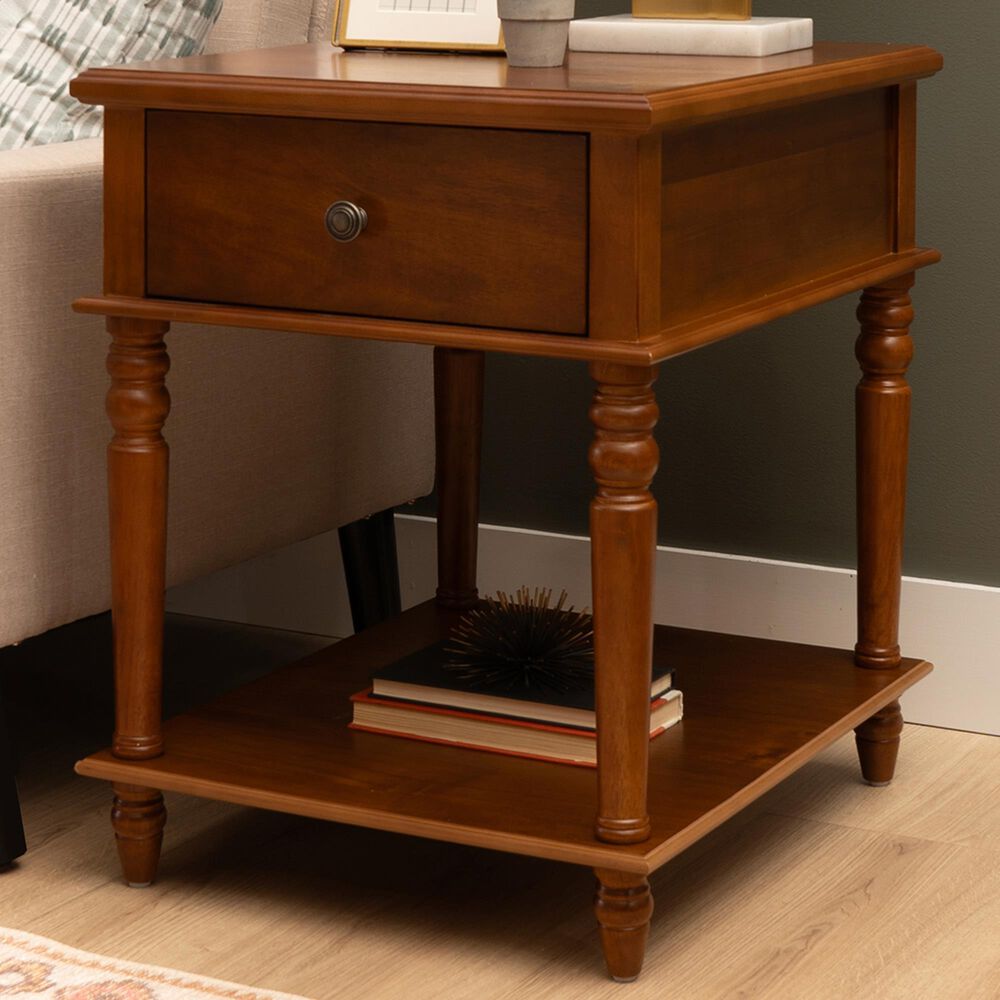 Linon Home Decor Mcghie Side Table in Hazelnut, , large