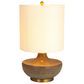 Creative Coop Salem Stoneware Table Lamp in Mushroom Brown, , large