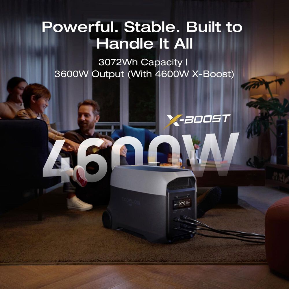 EcoFlow Delta 3 Ultra 3072Wh Portable Power Station in Black, , large