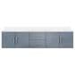 Lexora Home Geneva 80" Double Bathroom Vanity in Dark Grey with 2 cm White Quartz Top and Rectangular Sinks, , large