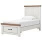 Ashley Savonport Twin Storage Panel Bed in White and Brown, , large