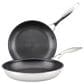 Circulon 8.5" and 10" Tri-Ply Clad Nonstick Frying Pan Set in Stainless Steel, , large
