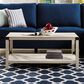Walker Edison Barn Door Coffee Table in White Oak, , large