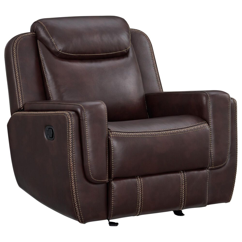 Mayberry Hill Panther Power Motion Glider Recliner in Neono Brown, , large