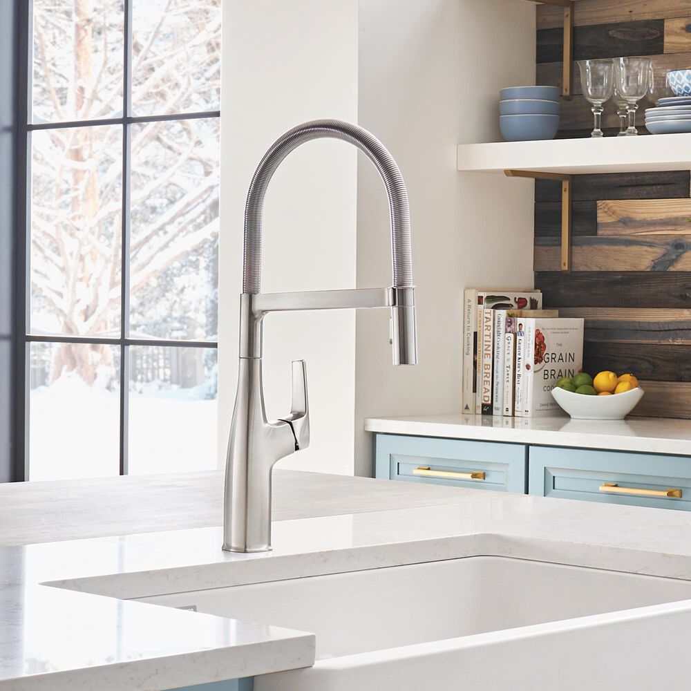 Blanco Rivana Semi Pro Kitchen Faucet in PVD Steel, , large