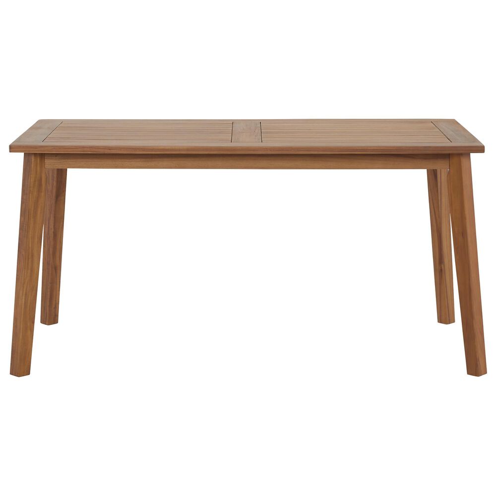 Ashley Janiyah Patio Dining Table in Light Brown, , large