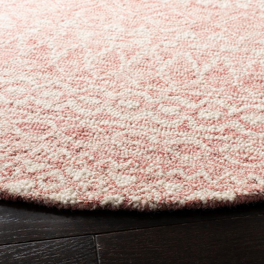 Safavieh Micro-Loop Southwestern 5&#39; Round Pink and Ivory Area Rug, , large