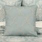 J. Queen New York Tranquility 18" Square Throw Pillow in Aqua, Cream and Gold, , large