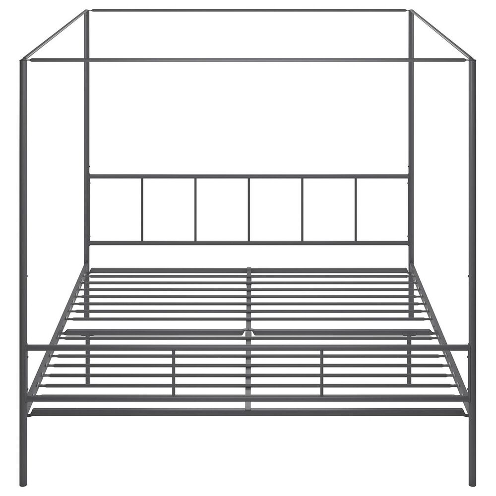 Novogratz Marion King Canopy Bed in Dark Gray, , large