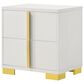 Pacific Landing Marceline 2-Drawer Nightstand in White and Gold, , large