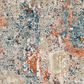 Surya Pune Deep Teal, Sky Blue, Light Beige, Tan, Dark Brown and Burnt Orange 2"7" x 10"2" Runner, , large