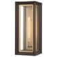 Troy Lighting Lowry 21" 1-Light Exterior Wall Sconce in Textured Bronze and Patina Brass, , large