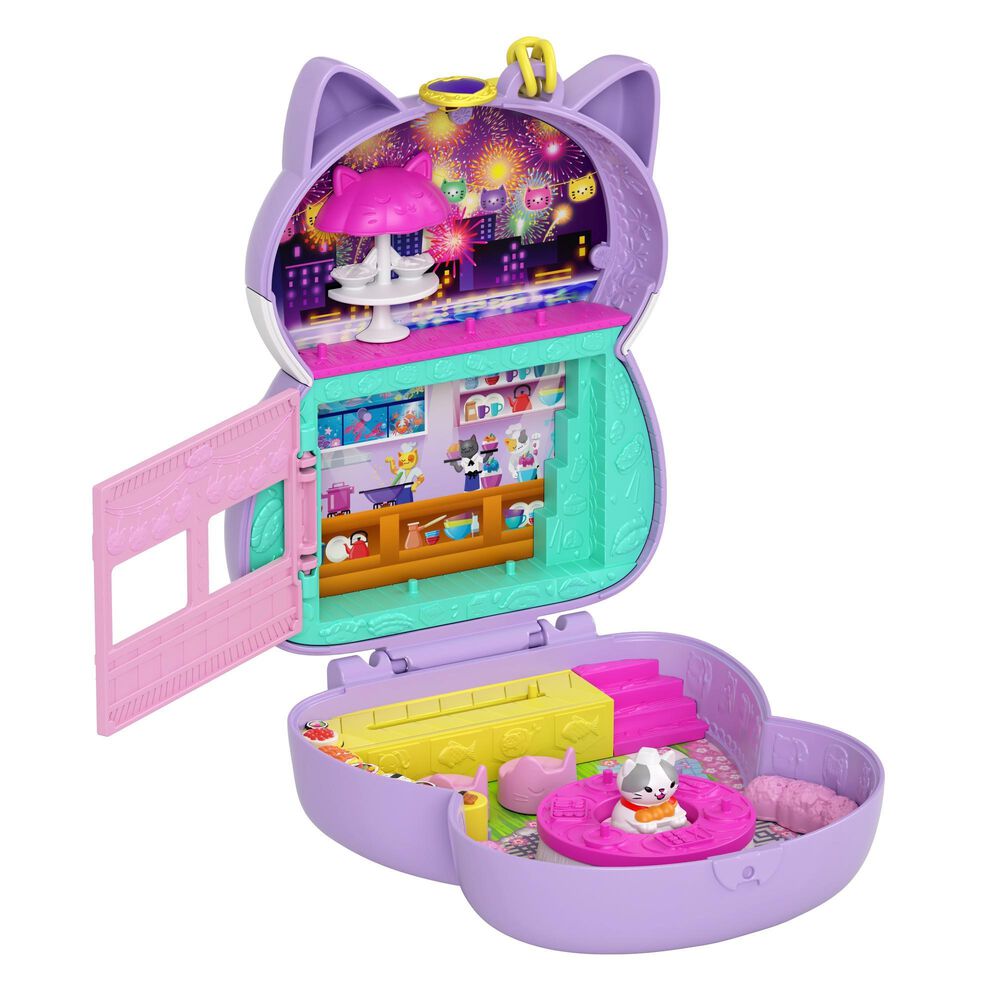 Polly Pocket Sushi Shop Cat Compact, , large