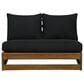 Linon Home Decor Silbury Outdoor Bench with Black Cushion in Warm Teak, , large