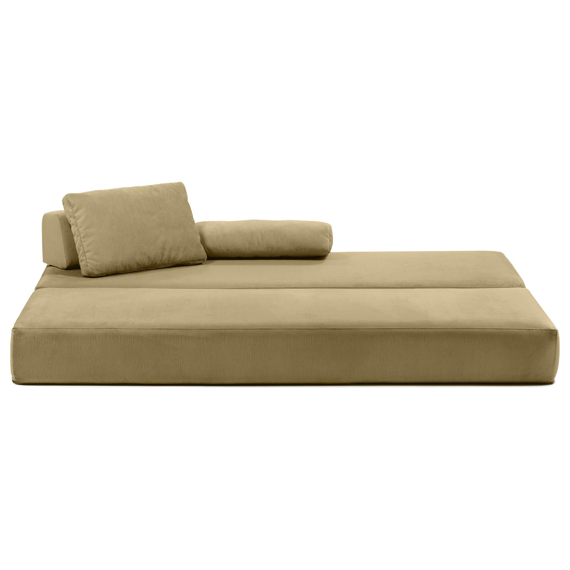 Jaxx Sacks Balshan Chaise Lounge Daybed in Camel NFM