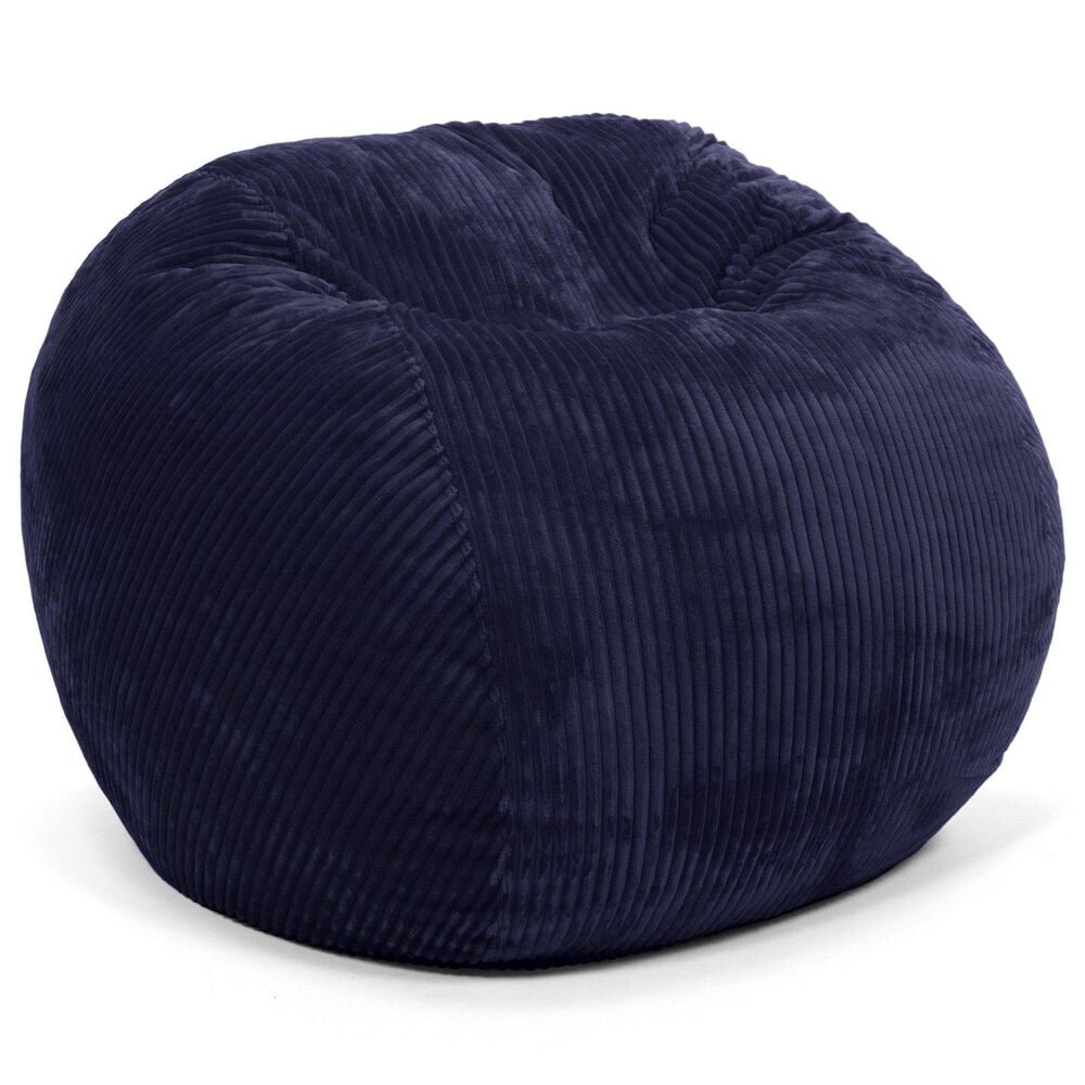 Bean Bag Nest Chairs Queen Plush Bean Bag in Indigo, , large