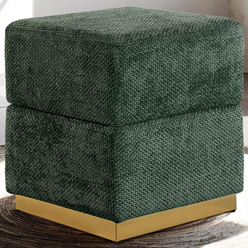 Furniture of America Krysten Storage Ottoman in Green, , large