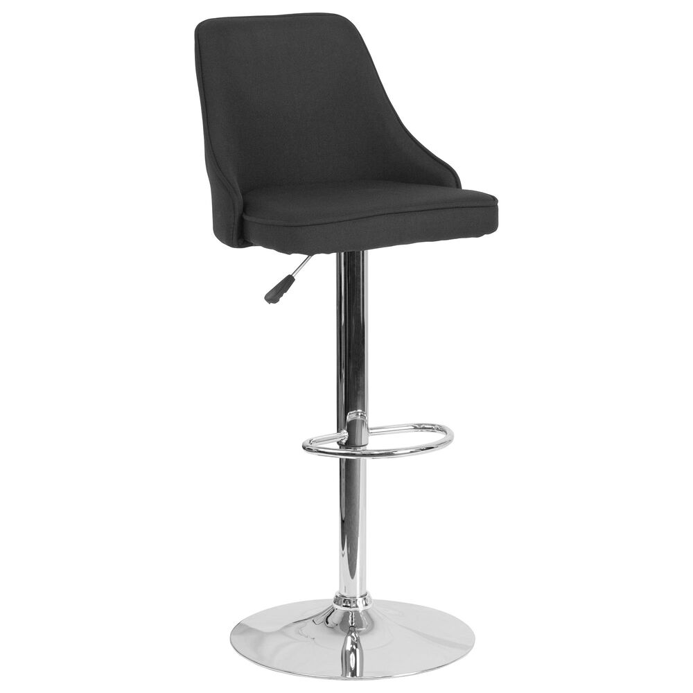 Flash Furniture Trieste Adjustable Barstool in Black, , large
