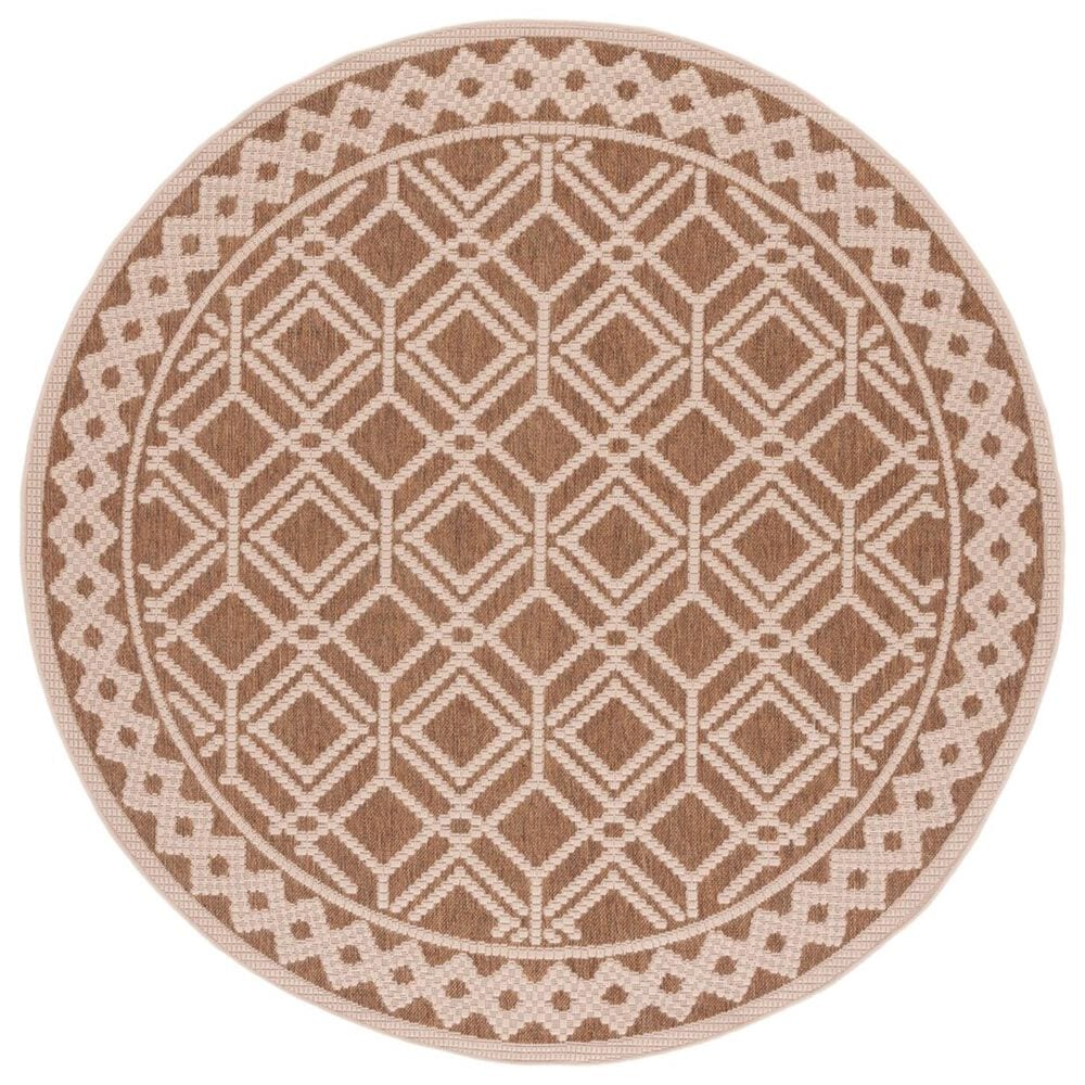 Safavieh Martha Stewart Cyprus 6"7" Round Camel and Beige Area Rug, , large