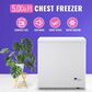 HOMLUX 5 Cu. Ft. Deep Chest Freezer with Removable Basket in White, , large
