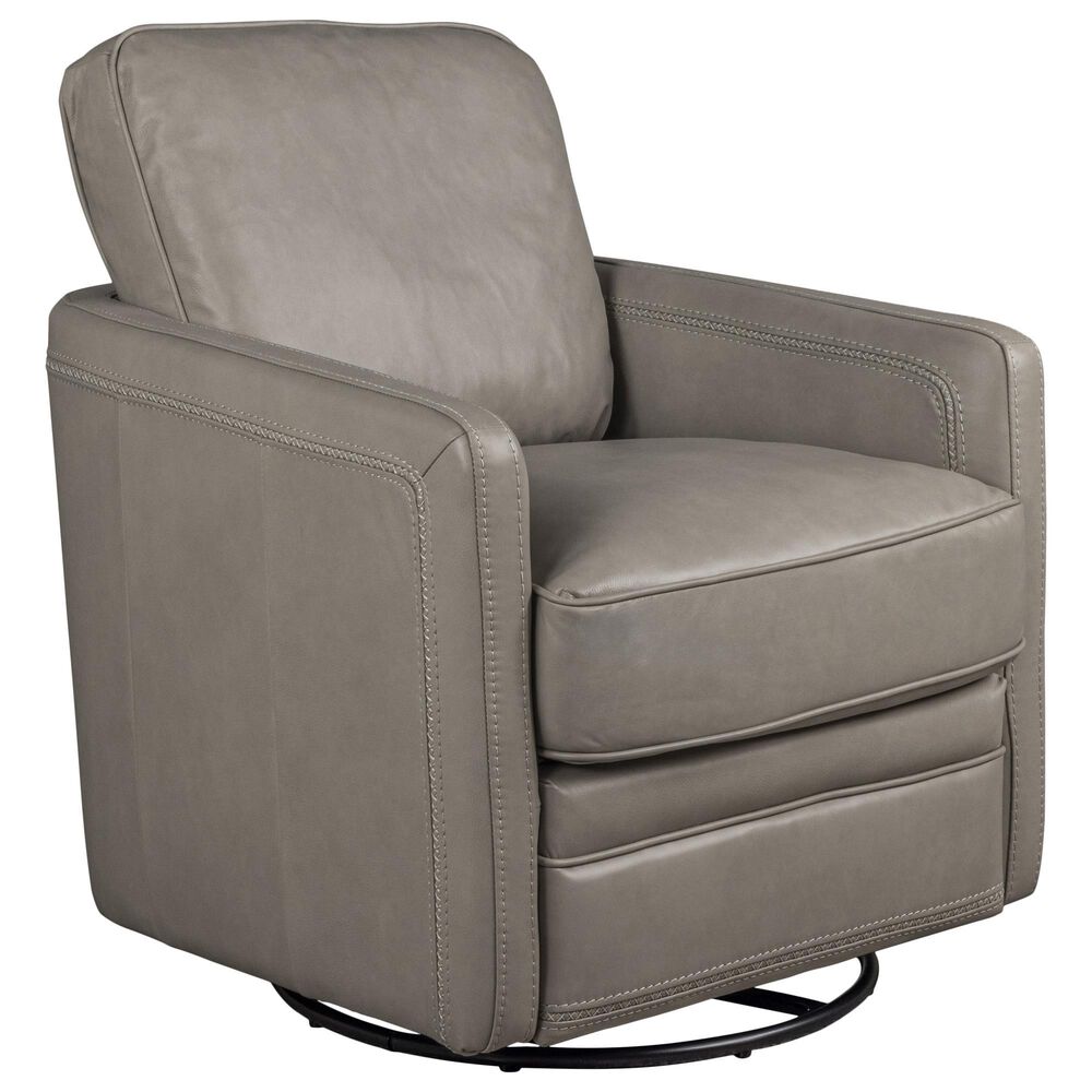 Italiano Furniture Turner Leather Swivel Glider in Stone, , large