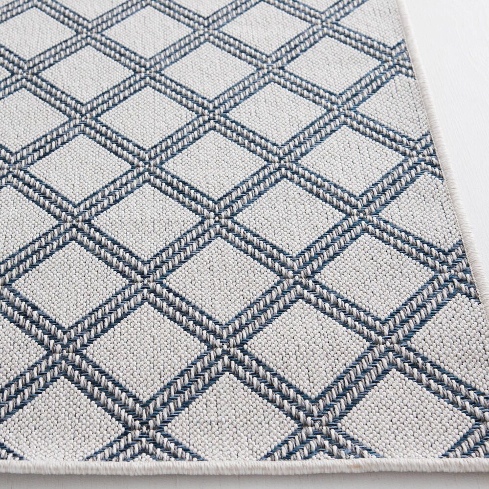 Central Oriental New Zealand Diamond 5&#39;3&quot; x 7&#39; Ecru and Granite Area Rug, , large