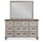 New Heritage Mariana 4 Piece Queen Bedroom Set in Vintage Crme with Panel Bed, Dresser, Mirror and Nightstand, , large