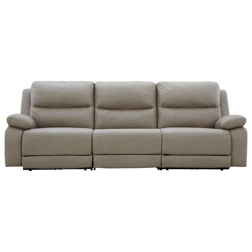 Ashley Narwhal Place 3-Piece Power Reclining Symmetrical Sectional in Pebble, , large